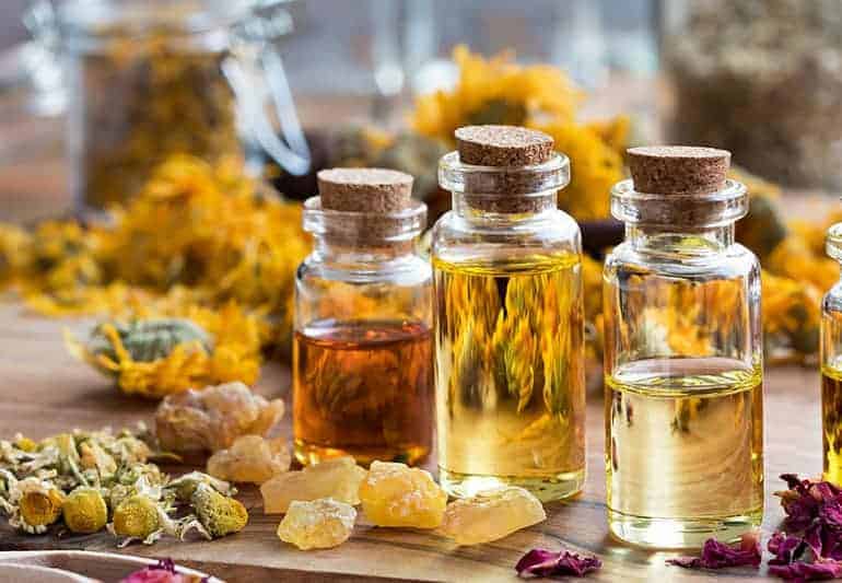 Plants used to make essential oils for natural skin care and therapeutics